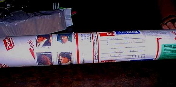 Mailing Tube with Darcy Stamps