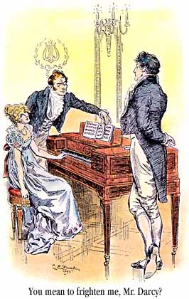 [Elizabeth: `You mean to frighten me, Mr. Darcy?']